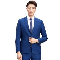 才子男装（TRIES）西服套装 男士新款深蓝色一粒扣商务休闲套西206155471