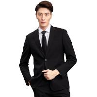 才子男装（TRIES）西服套装 2018春季男士新款黑色西服商务休闲正装新郎礼服206501170