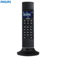 飞利浦(PHILIPS) DCTG3301 中文数字无绳电话机单机家用办公小座机客服会议无线子母固话 (黑色)