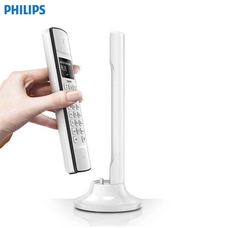 飞利浦(PHILIPS) DCTG3301 中文数字无绳电话机单机家用办公小座机客服会议无线子母固话 (白色)