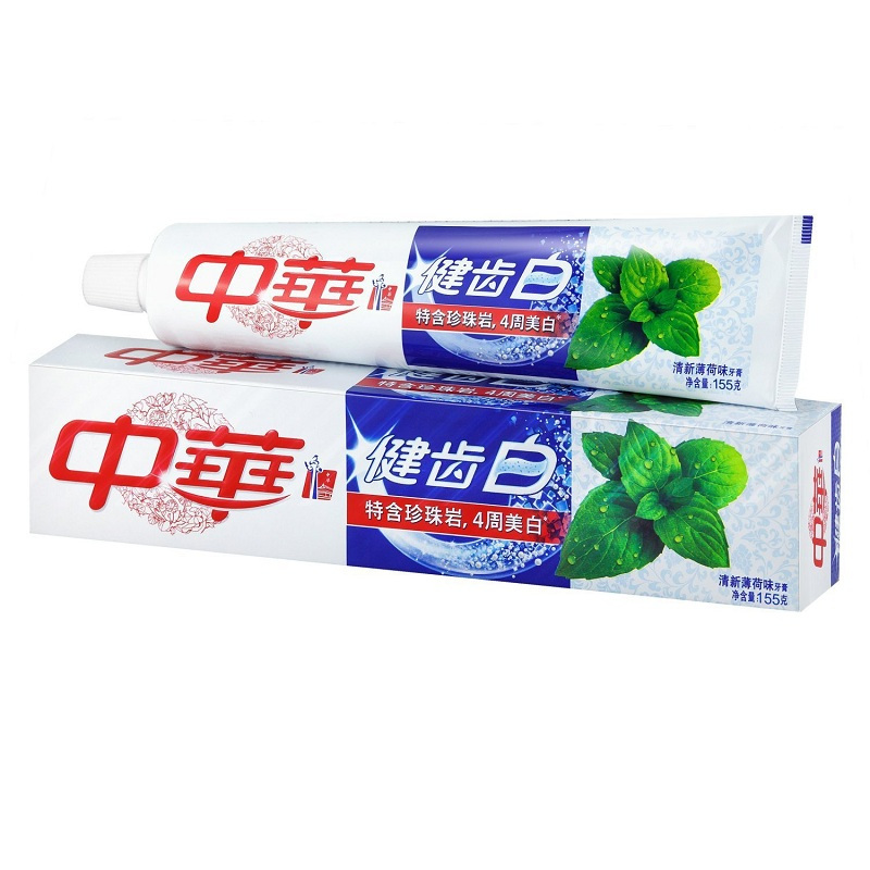 中华 健齿白清新薄荷味 牙膏 155g(支)