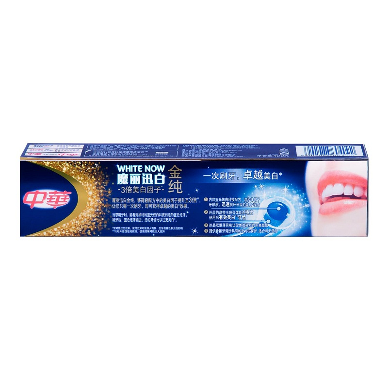 中华 金纯魔丽迅白 冰晶双重 薄荷味 牙膏 100g(支)