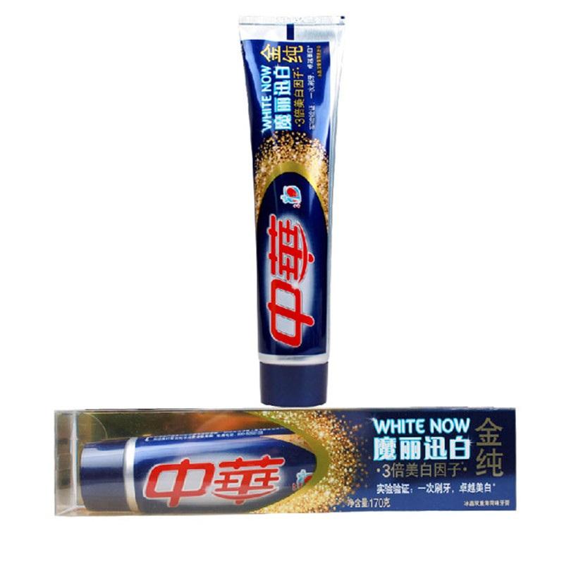 中华 金纯魔丽迅白 冰晶双重 薄荷味 牙膏 100g(支)