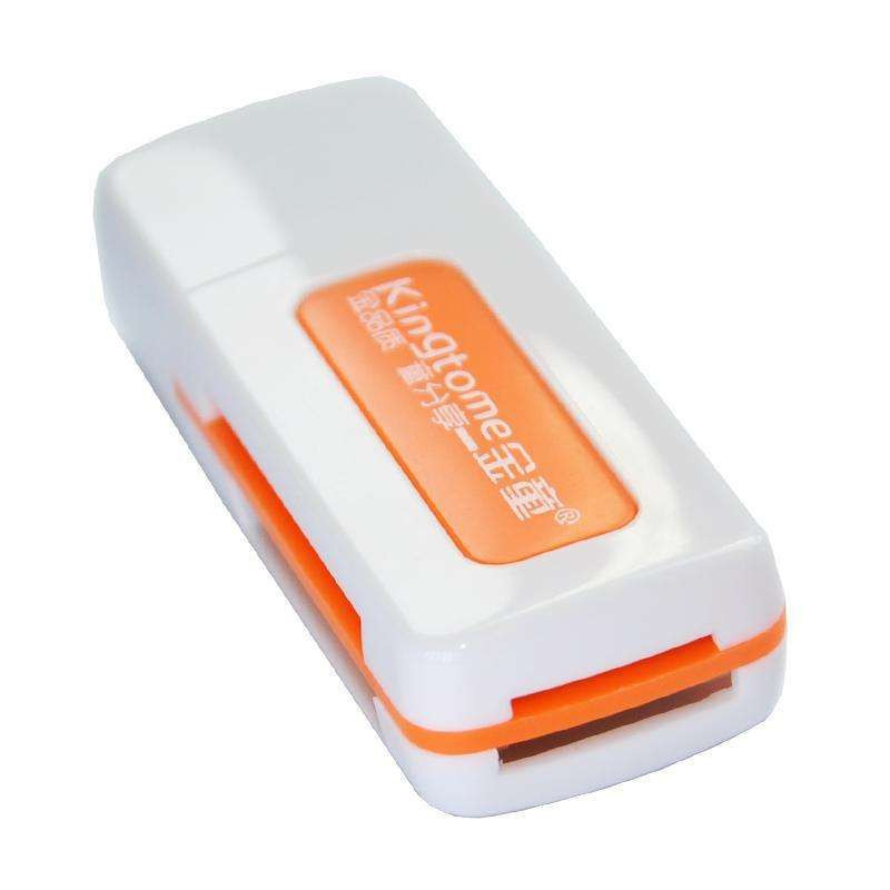 金童(Kingtome)TF手机卡/SD相机卡四合一读卡器 USB2.0 橙色