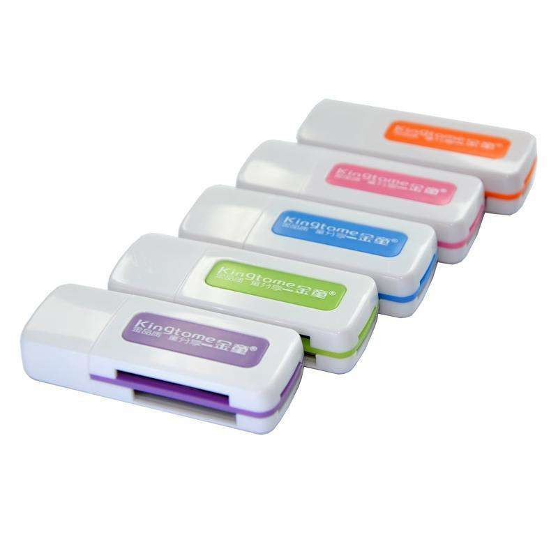 金童(Kingtome)TF手机卡/SD相机卡四合一读卡器 USB2.0 蓝色