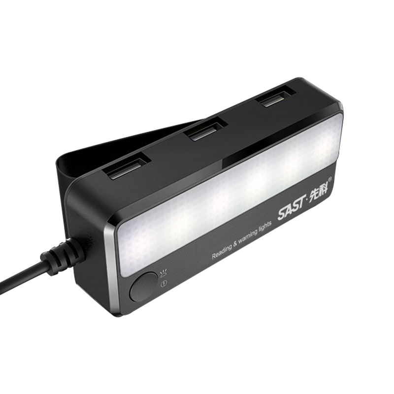 先科多功能车载USB分线器车载充电器 一拖三USB AY-M82 黑色