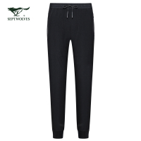 七匹狼运动系列2018年春季新品锦纶混纺男装运动修身休闲长裤