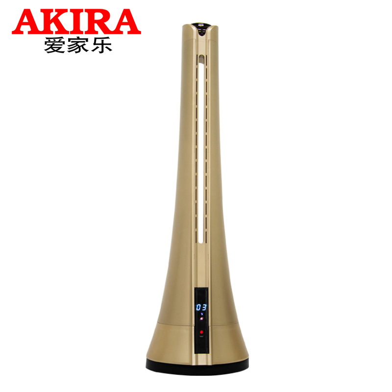 爱家乐(AKIRA)电风扇 HA-AH1/SG 无叶风扇 静音塔扇 负离子空气净化器 遥控落地扇 金色