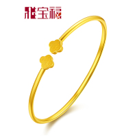 雅宝福 黄金手镯 999硬金手镯 小幸运女士手镯 情人节礼物