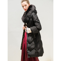 收腰大裙摆优雅中长羽绒服