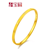 雅宝福 黄金手镯 999硬金手镯 幸福时光女士手镯 情人节礼物