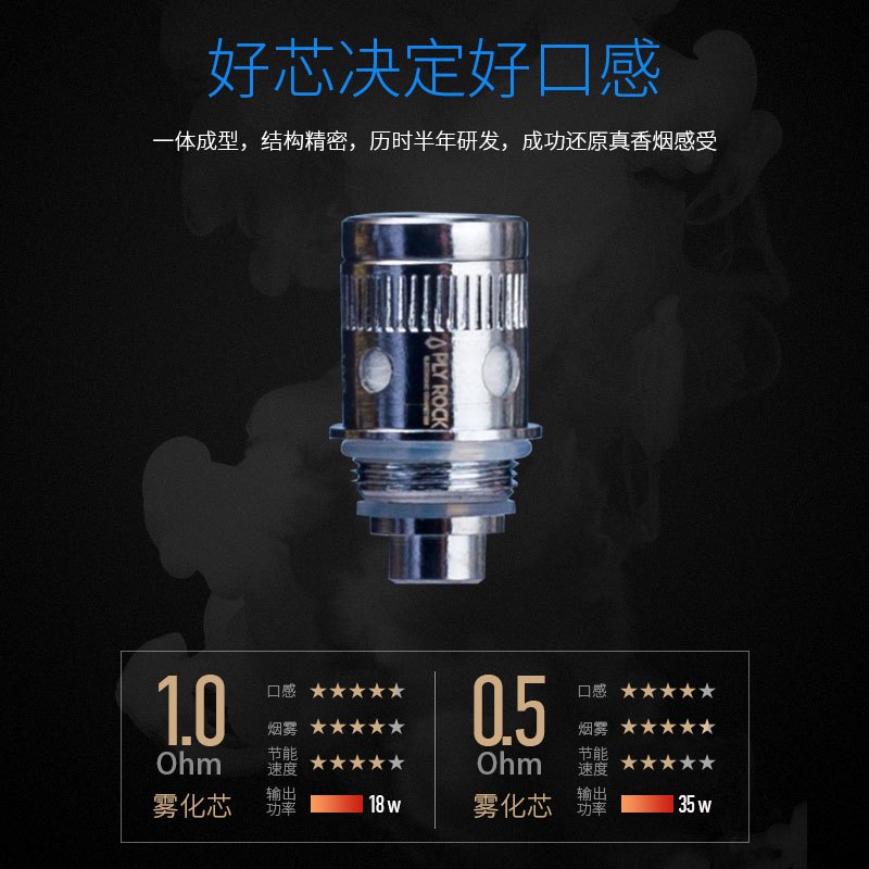 美国巴洛克PLY ROCK 刀锋系列60w 雾化芯3只装