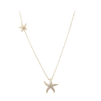 apm MONACO 海星吊坠纯银女士项链 AC3178OXYGOLDF