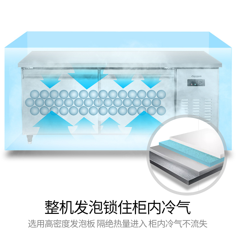 慕蒙(VOMENT)商用冷冻工作台 MCZ14S 1.8米*0.6米*0.8米