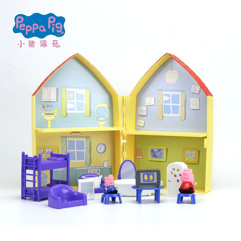 小猪佩奇(Peppa Pig) 小猪佩奇玩具 儿童过家家玩具 礼物套装小猪乔治卡通模型 小猪佩奇之家06711图片