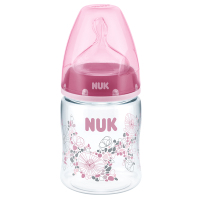 NUKl宽口径PA彩色奶瓶(带初生型硅胶中圆孔奶嘴)150ML 适用年龄:0个月以上 颜色随机