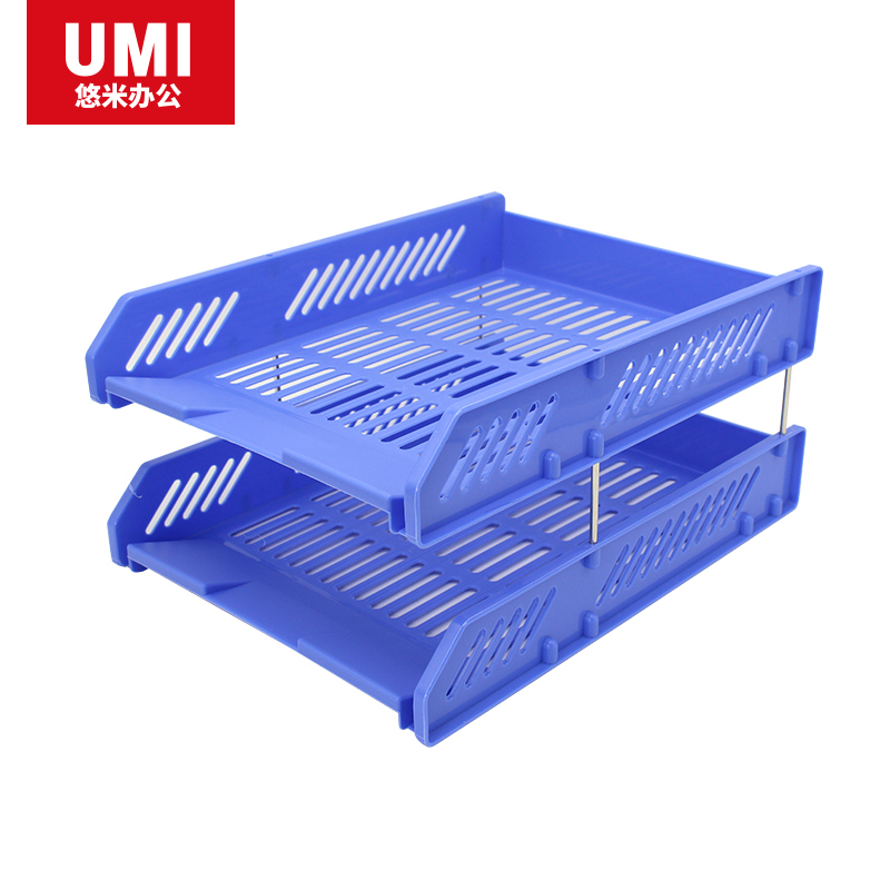 安兴纸业 悠米(UMI )三层塑料文件座 B15102GR 灰色 1组/盒 12盒装 共12组