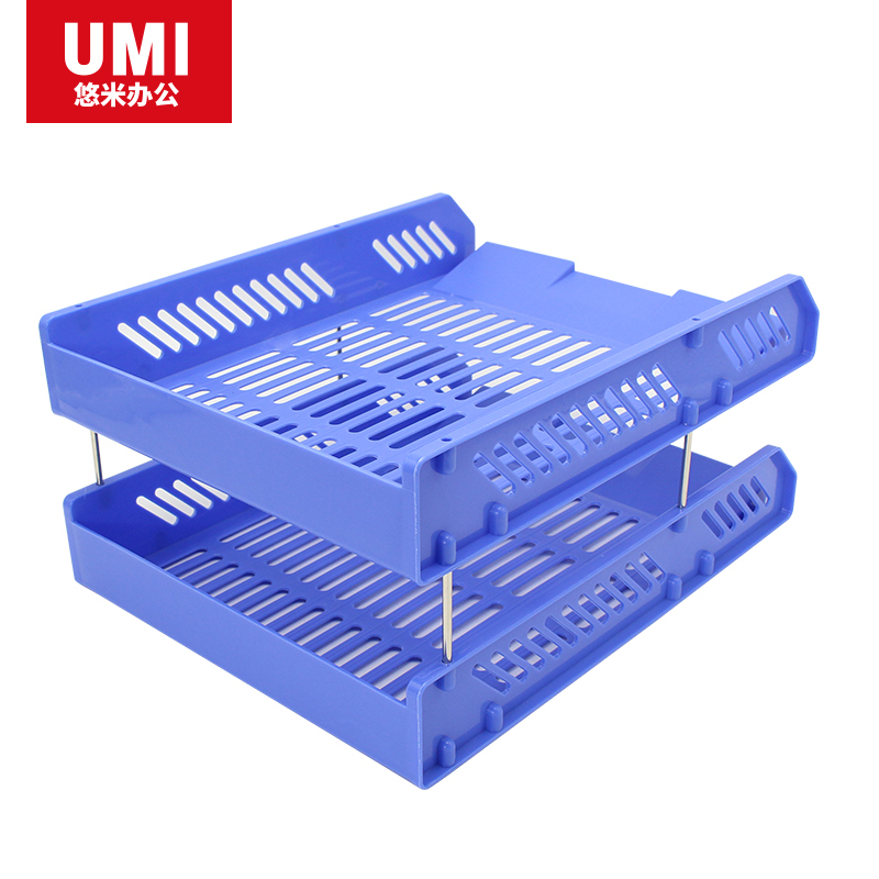 安兴纸业 悠米(UMI )三层塑料文件座 B15102GR 灰色 1组/盒 12盒装 共12组