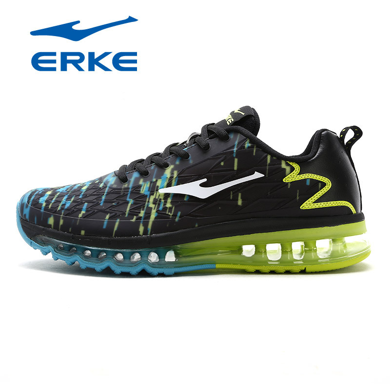 鸿星尔克ERKE男款新款舒适气垫鞋减震防滑耐磨EVA运动鞋跑步鞋男士慢跑鞋51117403098
