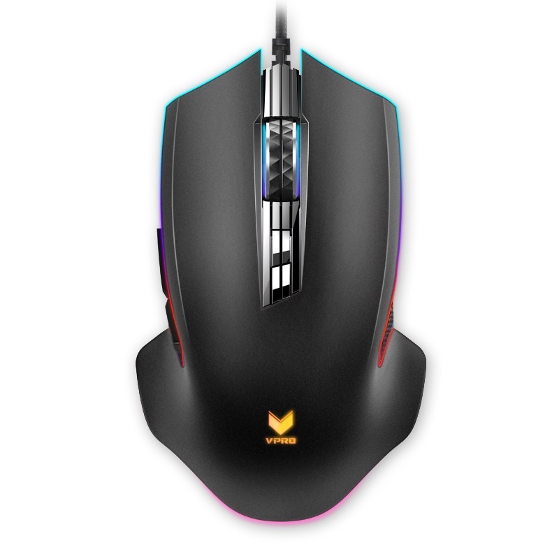 雷柏V20PRO（Rapoo）电竞游戏绝地求生辅助吃鸡发光幻彩RGB可编程有线鼠标