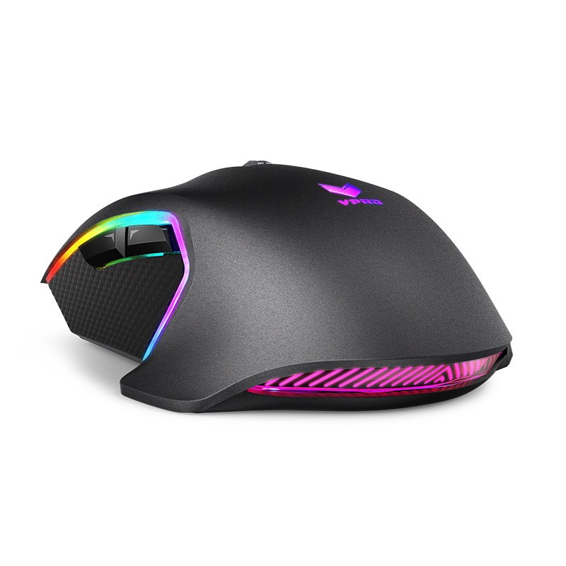 雷柏V20PRO（Rapoo）电竞游戏绝地求生辅助吃鸡发光幻彩RGB可编程有线鼠标