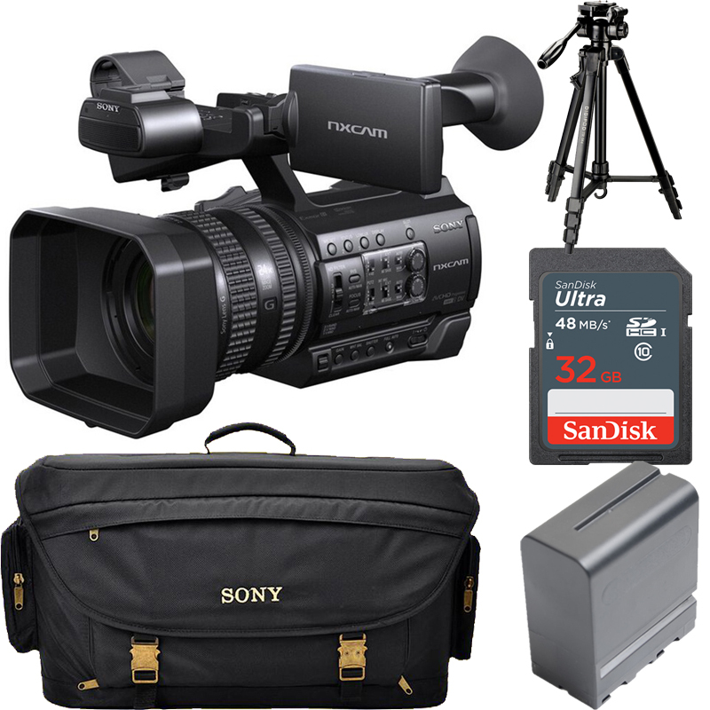 索尼(SONY) HXR-NX100(32G SD卡+包+电池+三脚架)手持式高清数码摄像机 约1420万像素3.5英寸