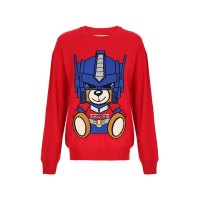 MOSCHINO 变形金刚印花女士短款针织衫 V09185501