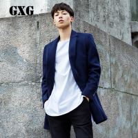 GXG毛呢大衣男装冬季男士修身外套男中长款大衣男#64826010