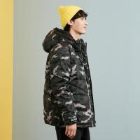 美特斯邦威2017冬装新款迷彩羽绒服男短款韩版保暖外套潮商场款R2292033294