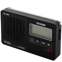德生收音机 PL-118 黑色 便携式迷你袖珍调频立体声收音机高考英语听力四六级考试 高考收音机听力考试校园广播收音机
