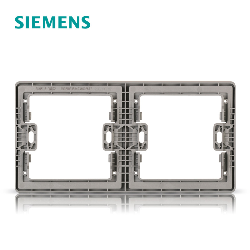 西门子(SIEMENS)开关插座 睿致钛银系列二联边框5UH81163NC02