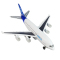彩珀空客A380合金飞机仿真模型 儿童玩具空中巴士客机声光回力飞机男孩宝宝礼物 颜色随机