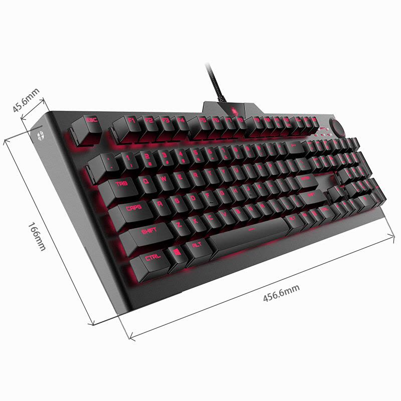 炽魂 Blasoul 焱Y520 Cherry轴动态背光专业游戏机械键盘 多模旋钮 金属面板 茶轴 黑色图片