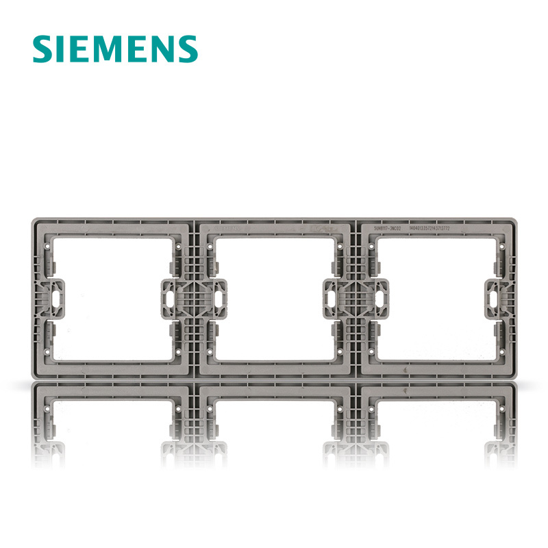西门子(SIEMENS)开关插座 睿致钛银系列三联边框5UH81173NC02