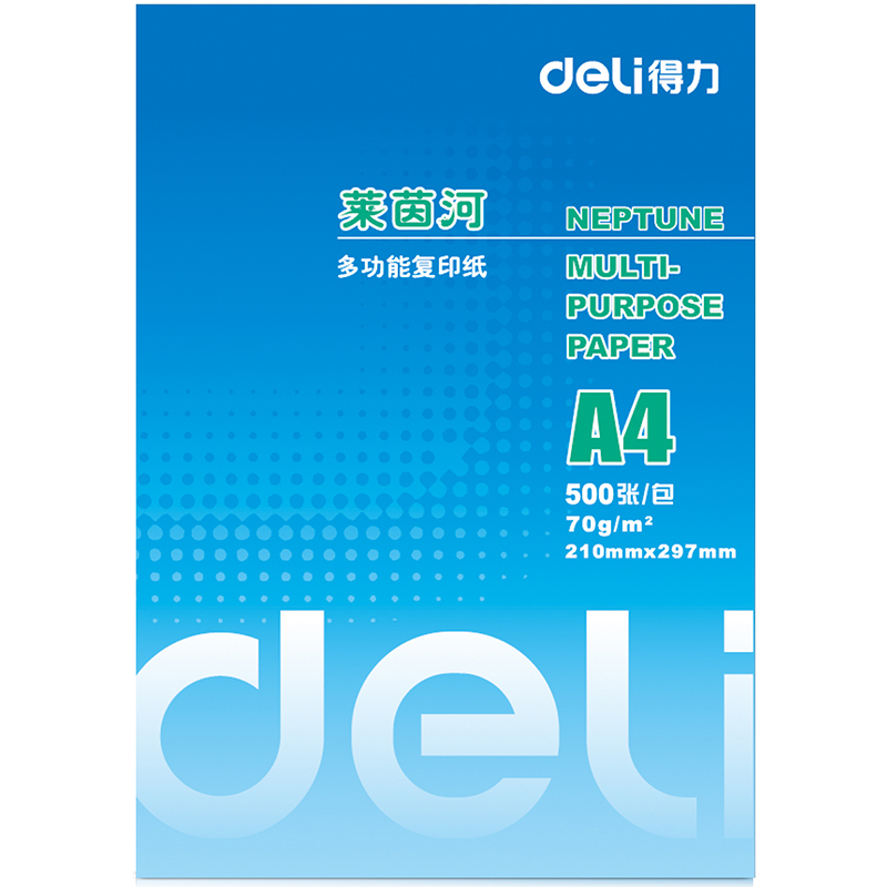 得力deli7401莱茵河系列 办公用纸 a4复印纸 70g打印a4纸 5包装2500张