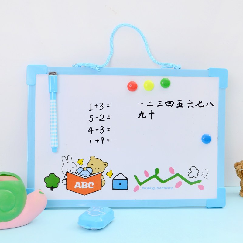 晨光(M&G)ADB98301 挂式小白板20*29cm 儿童留言板 写字板 磁性塑料画板 涂鸦板 颜色随机 白板