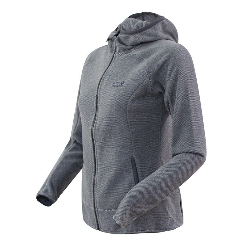 JackWolfskin/狼爪女款抓绒衣修身连帽保暖薄外套1704201