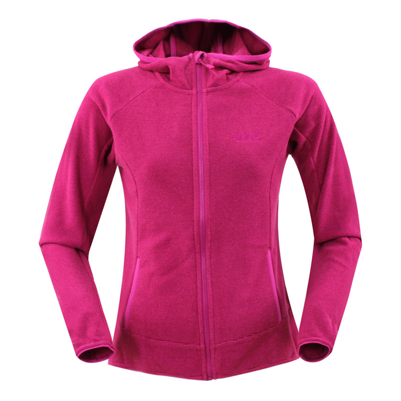 JackWolfskin/狼爪女款抓绒衣修身连帽保暖薄外套1704201