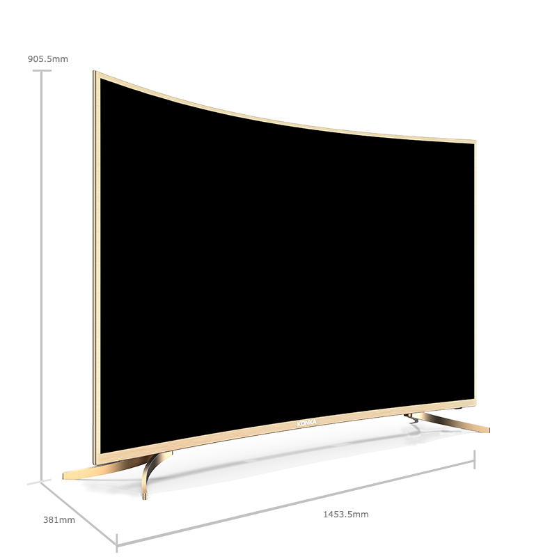 康佳(KONKA)LED65UC6 65英寸超薄金属曲面 42核4K HDR人工智能电视 2GB+16GB高清大图