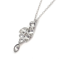 Swarovski施华洛世奇米兰达可儿携作款Diapason银色水晶树叶项链 5146739