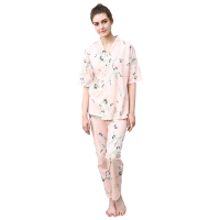 红豆居家服女式睡衣日式宽松版和服睡衣套装