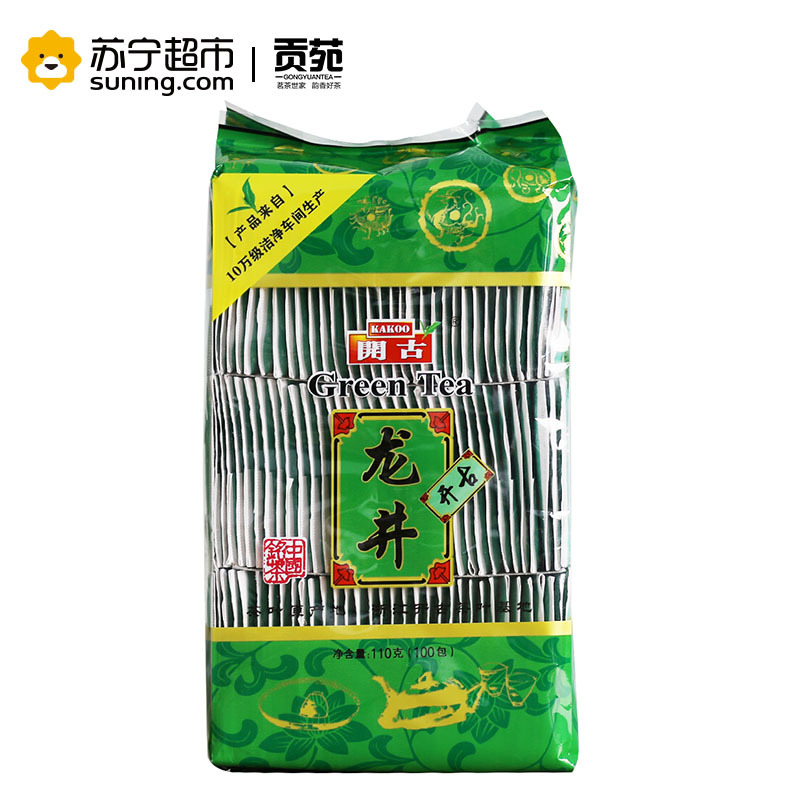 开古 茶叶 袋泡龙井绿茶110g/袋