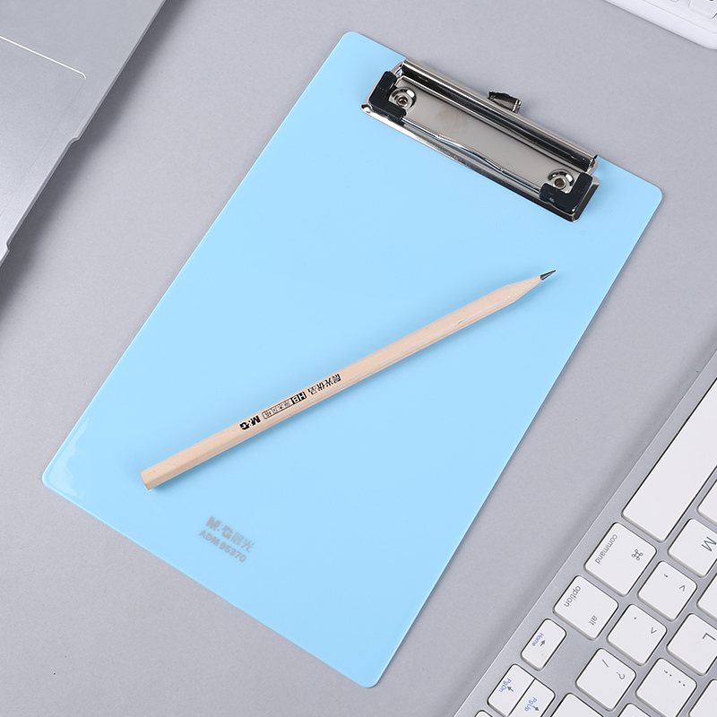 晨光(M&G)ADM95370 A5板夹 2个 粉蓝色 竖式记事写字板夹 耐折型塑料记事板 硬垫板高清大图