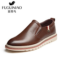 富贵鸟（FUGUINIAO）春季新款时尚头层牛皮套脚休闲鞋富贵鸟休闲皮鞋_2