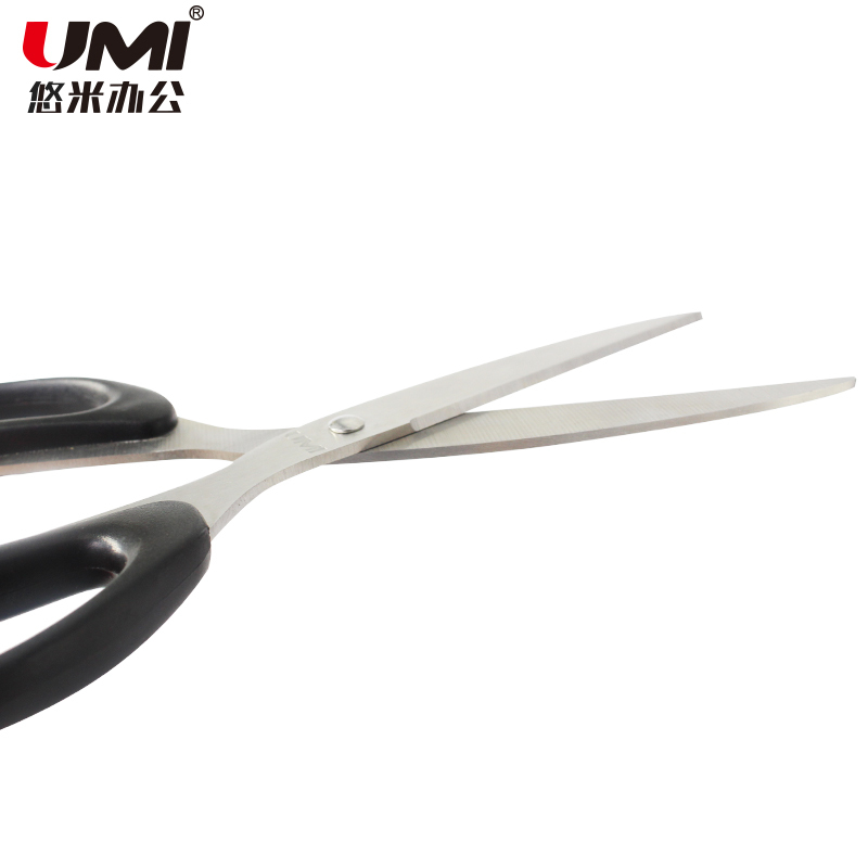 悠米 经典办公剪刀手工安全家用剪子美工剪纸 大号 210mm B01003R红色DG