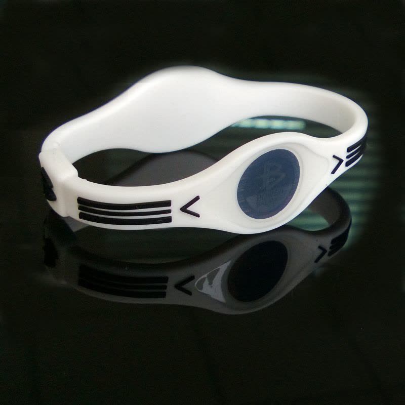 POWER BALANCE 霸能 能量平衡手环 运动手环 道奇蝰蛇VP款白色黑字M码190图片