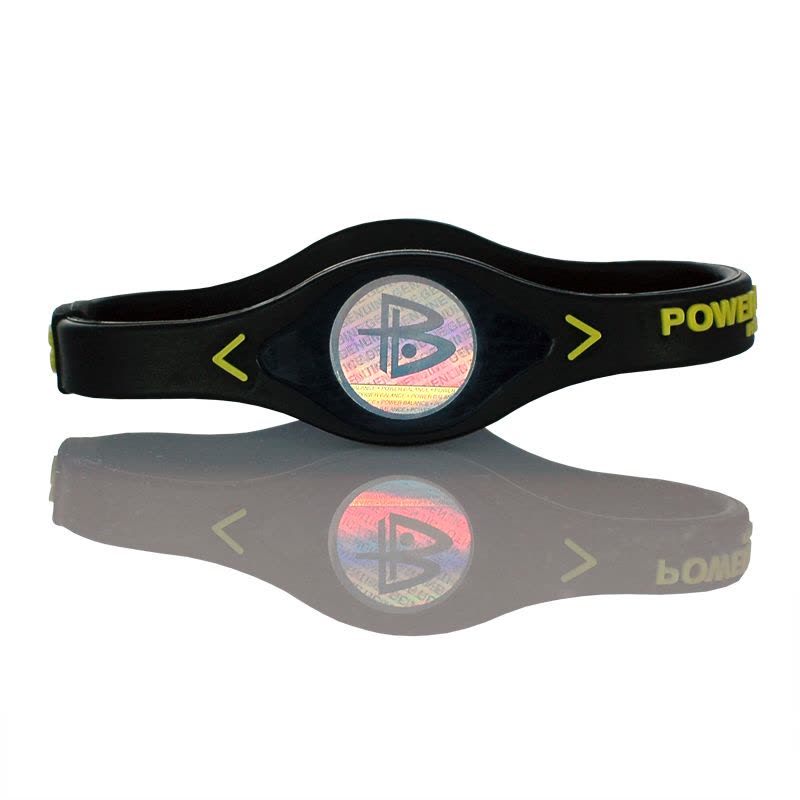 POWER BALANCE 霸能 能量平衡手环 运动手环 黑色黄字核心款M码190图片