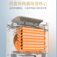 志高(CHIGO)除湿机ZG-D12A5 12L/天 智能触屏 定时 支持风速调节 直排两器 家用除湿干衣机白色