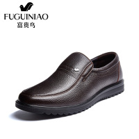 富贵鸟（FUGUINIAO）男士加绒保暖棉鞋商务休闲皮鞋爸爸鞋_1
