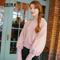 【折】天使之城新品连帽休闲卫衣百搭运动帽衫女